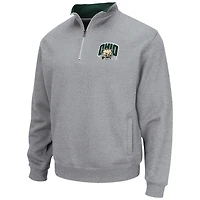 Veste homme Colosseum Heathered Grey Ohio Bobcats Tortugas Team Logo Quarter Zip Jacket