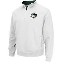Men's Colosseum White Ohio Bobcats Tortugas Logo Quarter-Zip Jacket