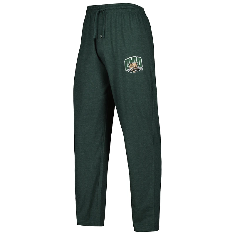 Ensemble de nuit pour hommes Concepts Sport Green/Charcoal Ohio Bobcats Meter T-shirt à manches longues et pantalon
