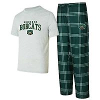 Ensemble de nuit pour homme Concepts Sport Ohio Bobcats avec t-shirt et pantalon