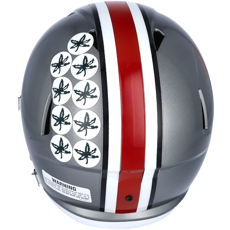Casque réplique Riddell Flash Alternate Speed ​​autographié par Chase Young, joueur des Ohio State Buckeyes