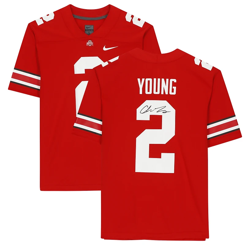 Chase Young Ohio State Buckeyes Autographed Scarlet Nike Game Jersey