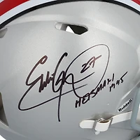 Casque Riddell Speed ​​authentique autographié par Eddie George, Ohio State Buckeyes, avec inscription « Heisman 1995 »