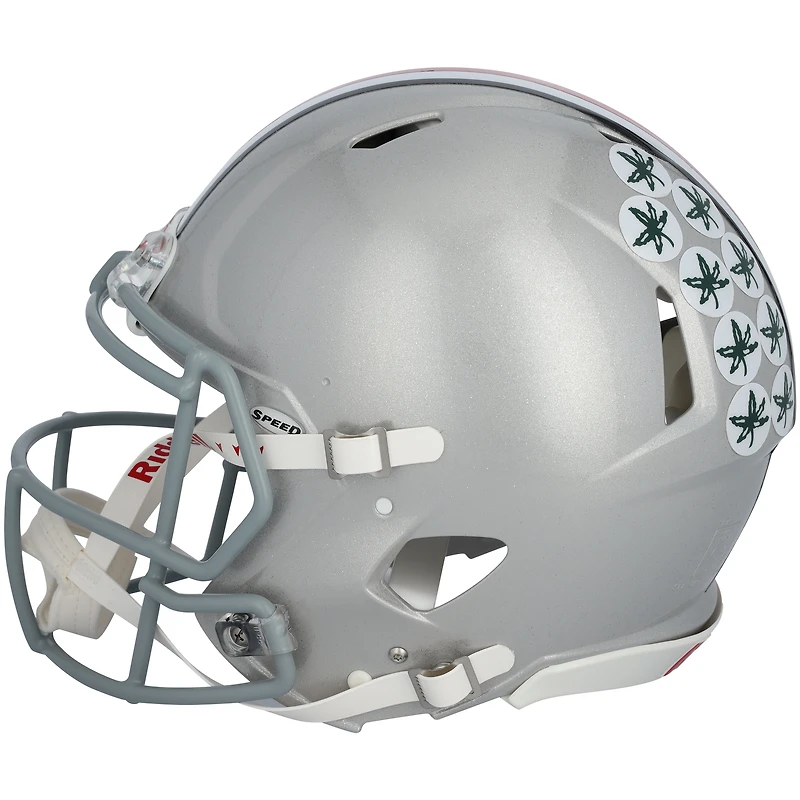 Casque Riddell Speed ​​authentique autographié par Eddie George, Ohio State Buckeyes, avec inscription « Heisman 1995 »