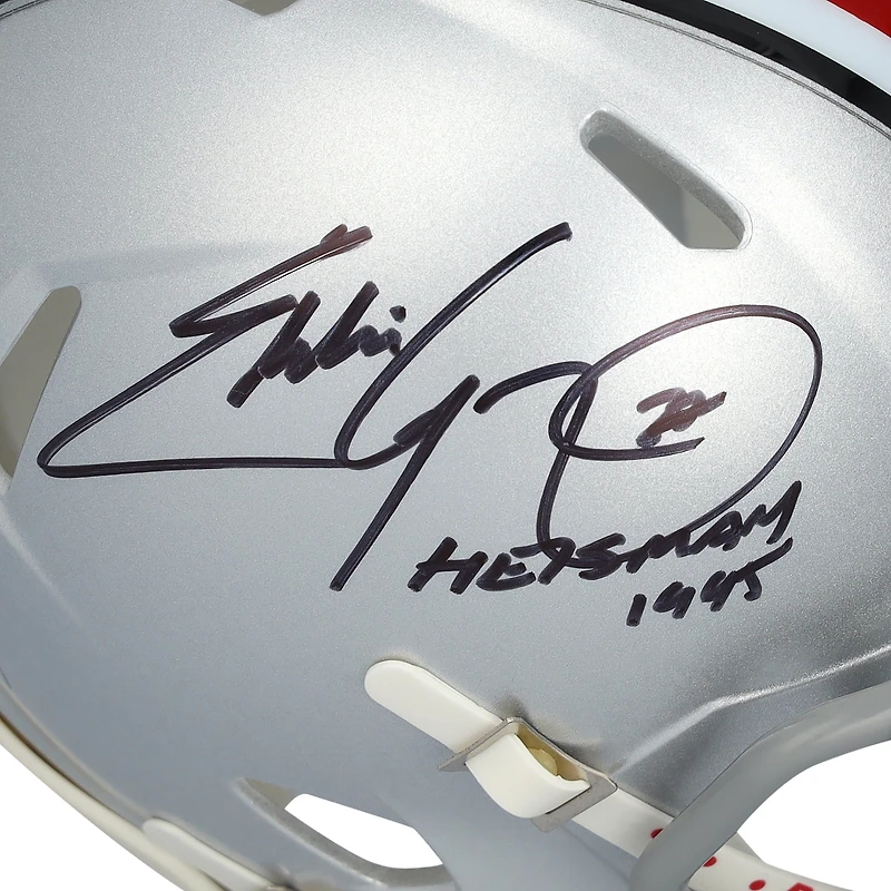 Eddie George Ohio State Buckeyes Autographed Riddell Speed Mini Helmet with "Heisman 1995" Inscription