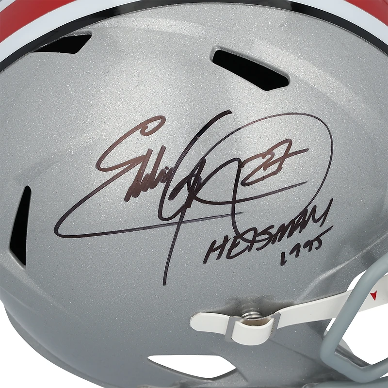 Eddie George Ohio State Buckeyes Autographed Riddell Speed Replica Helmet with "1995 Heisman" Inscription