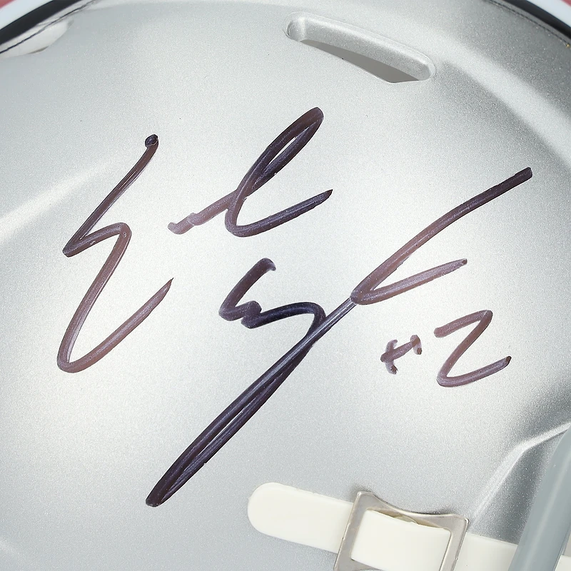Casque Riddell Speed ​​Mini autographié par Emeka Egbuka des Ohio State Buckeyes