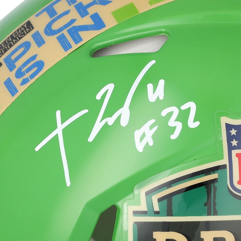 Casque Riddell Speed ​​Authentic autographié par Emeka Egbuka, TreVeyon Henderson et Will Howard, édition spéciale NFL Draft 2025