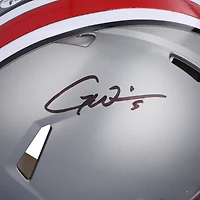 Garrett Wilson Ohio State Buckeyes Autographed Riddell Flash Alternate Speed Authentic Helmet