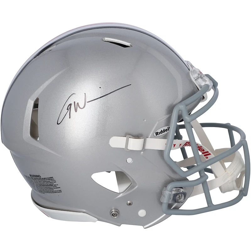 Garrett Wilson Ohio State Buckeyes Autographed Riddell Speed Authentic Helmet