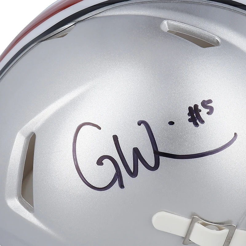 Casque Riddell Speed ​​Mini autographié par Garrett Wilson Ohio State Buckeyes