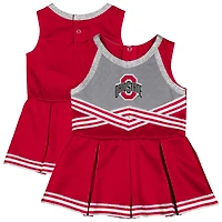 Girls Infant Colosseum Scarlet Ohio State Buckeyes Lollipop Park Cheer Dress