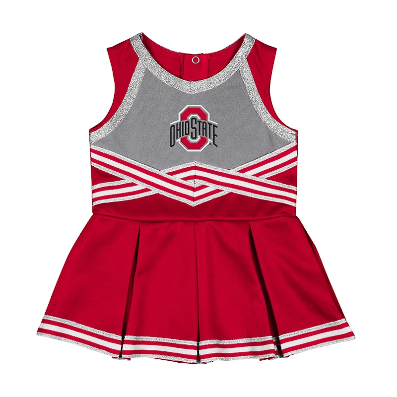 Girls Infant Colosseum Scarlet Ohio State Buckeyes Lollipop Park Cheer Dress