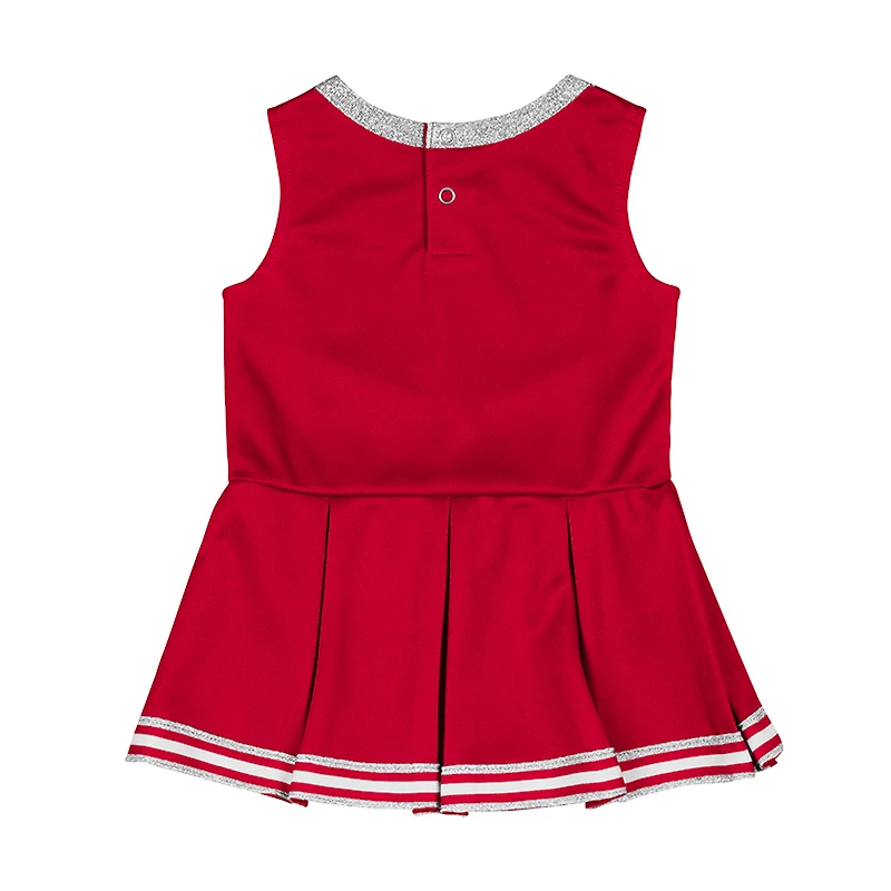 Girls Infant Colosseum Scarlet Ohio State Buckeyes Lollipop Park Cheer Dress