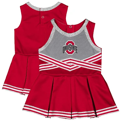 Girls Infant Colosseum Scarlet Ohio State Buckeyes Lollipop Park Cheer Dress