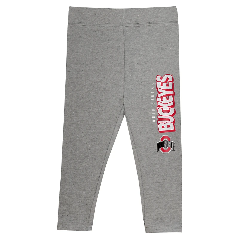 Ensemble sweat à capuche et leggings pour filles de l'école maternelle Scarlet Ohio State Buckeyes