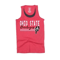 Girls Preschool Wes & Willy  Scarlet Ohio State Buckeyes Racerback Tank Top