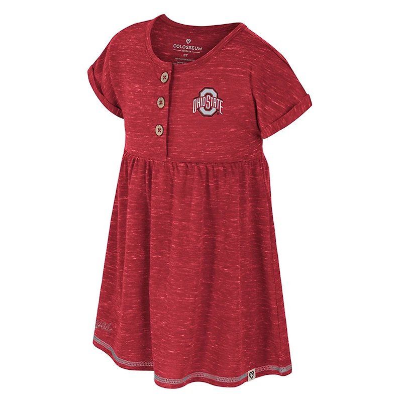 Girls Toddler Colosseum  Scarlet Ohio State Buckeyes Fleet Dress