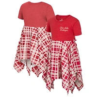 Girls Toddler Colosseum Scarlet Ohio State Buckeyes Marceline Plaid Dress