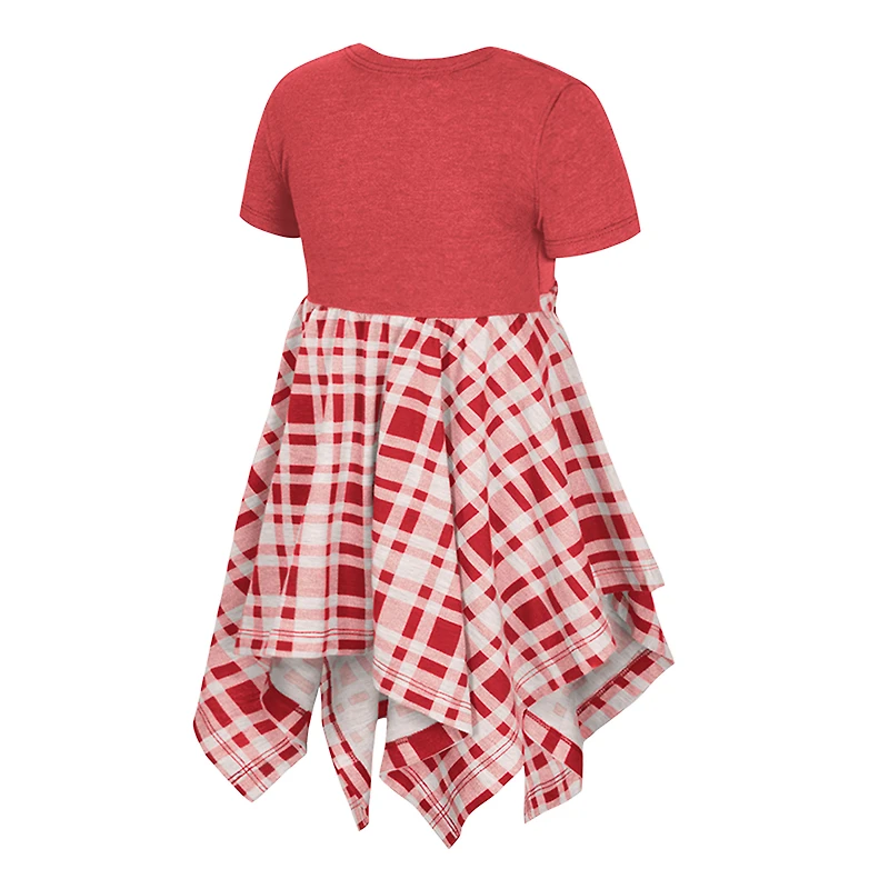 Girls Toddler Colosseum Scarlet Ohio State Buckeyes Marceline Plaid Dress