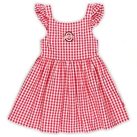 Robe à carreaux Scarlet Ohio State Buckeyes Constance pour petites filles