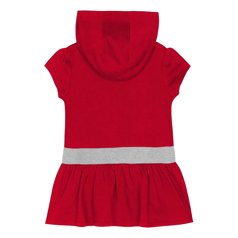 Robe à capuche en molleton français Team Love Scarlet Ohio State Buckeyes pour fille
