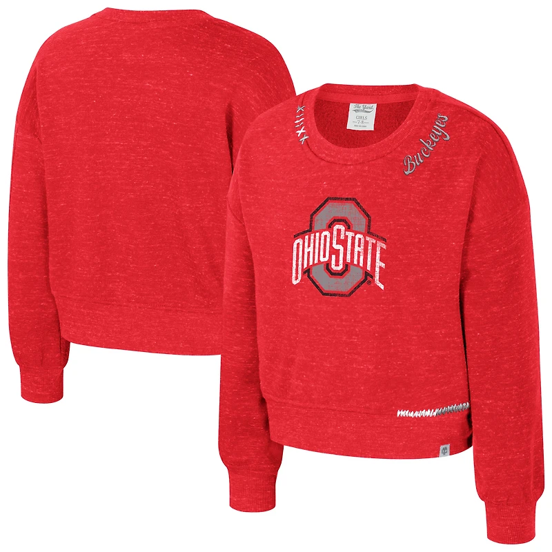 Girls Youth Colosseum  Scarlet Ohio State Buckeyes Just a Minute Sweatshirt