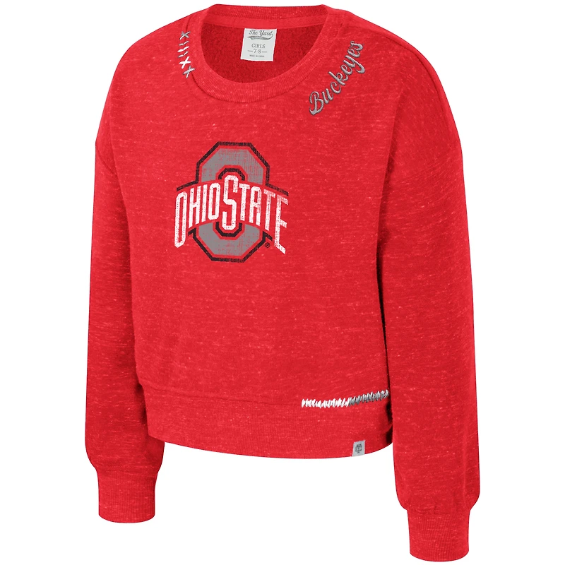 Girls Youth Colosseum  Scarlet Ohio State Buckeyes Just a Minute Sweatshirt