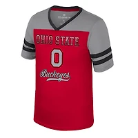 Girls Youth Colosseum Scarlet Ohio State Buckeyes Princess Bubblegum Bling T-Shirt