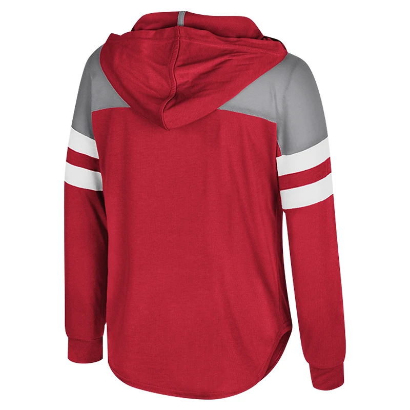 Girls Youth Colosseum Scarlet Ohio State Buckeyes Reflection Hoodie Long Sleeve T-Shirt