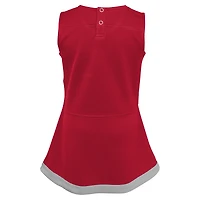 Robe pull capitaine des pom-pom girls Scarlet Ohio State Buckeyes pour jeunes filles