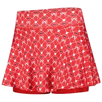 Jupe-short ZooZatz Scarlet Ohio State Buckeyes pour filles avec imprimé intégral et logo de l'équipe