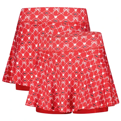 Jupe-short ZooZatz Scarlet Ohio State Buckeyes pour filles avec imprimé intégral et logo de l'équipe