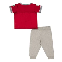 Infant & Newborn Colosseum Ohio State Buckeyes Nothing But the Hits Two-Piece Football Set