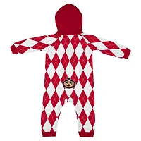 Barboteuse à capuche pour bébé Colosseum Scarlet Ohio State Buckeyes The Dealio