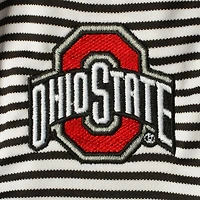 Infant Garb Noir/Blanc Ohio State Buckeyes Carson Body rayé à manches courtes