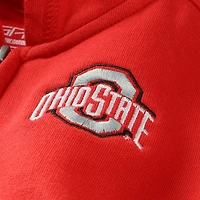 Vêtements pour bébé, sweat à capuche zippé écarlate Ohio State Buckeyes