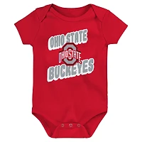Infant Ohio State Buckeyes Sunday Comics 3-Pack Bodysuit Set
