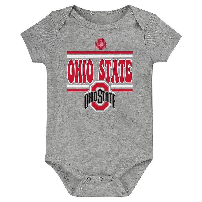 Infant Ohio State Buckeyes Sunday Comics 3-Pack Bodysuit Set