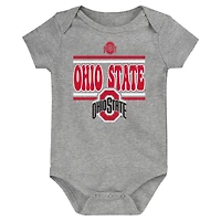 Infant Ohio State Buckeyes Sunday Comics 3-Pack Bodysuit Set