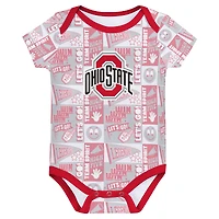 Infant Ohio State Buckeyes Sunday Comics 3-Pack Bodysuit Set