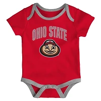 Infant Outerstuff Ohio State Buckeyes All Day Play Three-Piece Bodysuit Set
