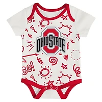 Infant Outerstuff Ohio State Buckeyes All Day Play Three-Piece Bodysuit Set