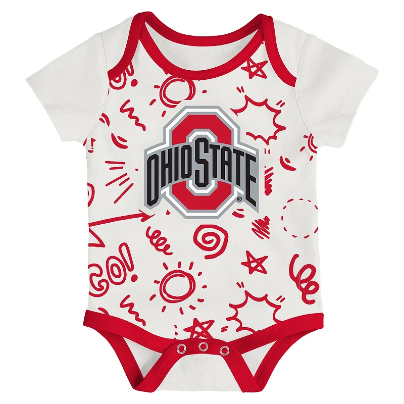 Ensemble de 3 pièces pour bébé Outerstuff Ohio State Buckeyes All Day Play