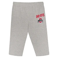 Infant Outerstuff Scarlet/White Ohio State Buckeyes Double Down Bodysuit and Pants 3-Piece Set