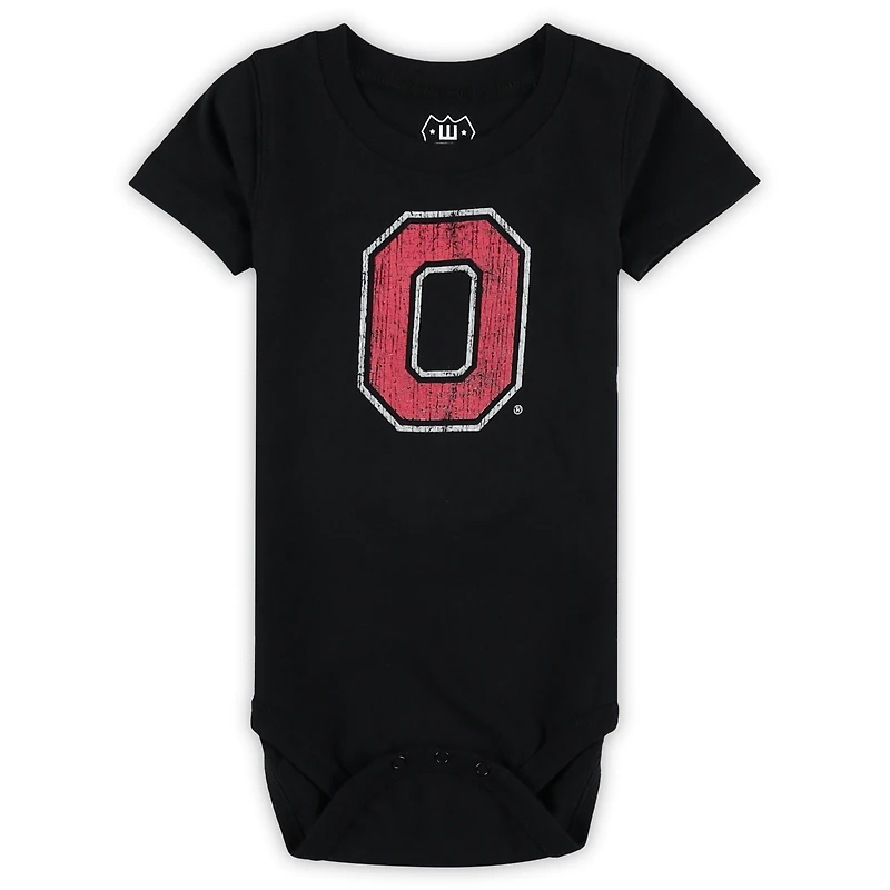 Infant Wes & Willy  Ohio State Buckeyes Three-Pack Bodysuit Set