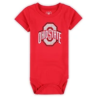 Infant Wes & Willy  Ohio State Buckeyes Three-Pack Bodysuit Set