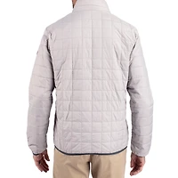 Men's Cutter & Buck  Gray Ohio State Buckeyes Rainier Eco Insulated PrimaLoft Full-Zip Puffer Jacket