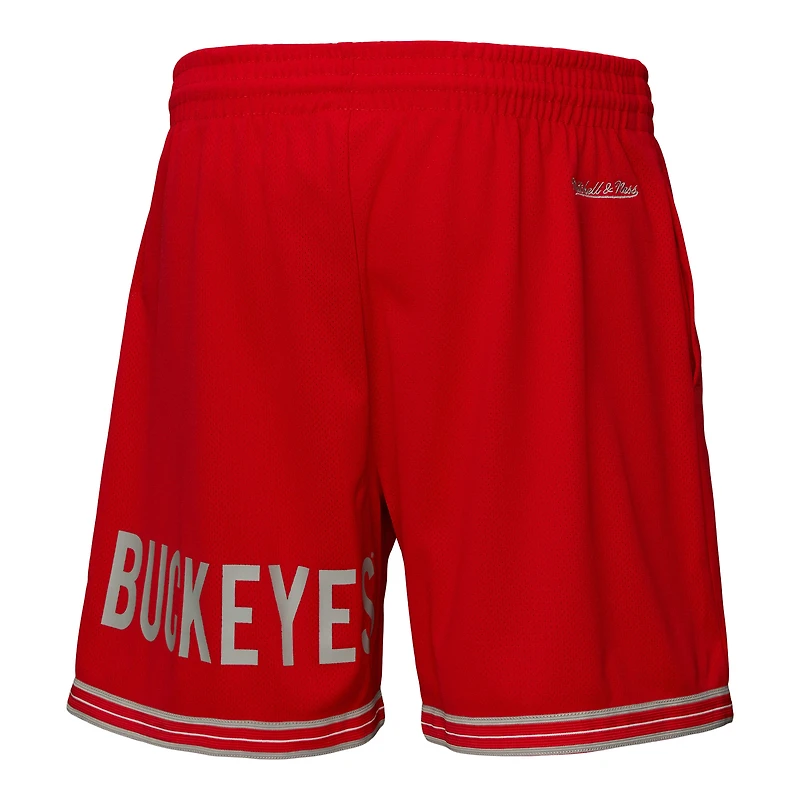 Short en maille Team Origins Scarlet Ohio State Buckeyes de Mitchell & Ness pour homme