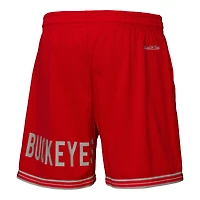 Short en maille Team Origins Scarlet Ohio State Buckeyes de Mitchell & Ness pour homme